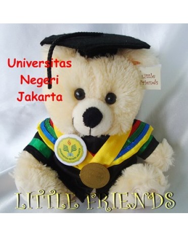 Boneka Wisuda Universitas Negeri Jakarta (25 cm)
